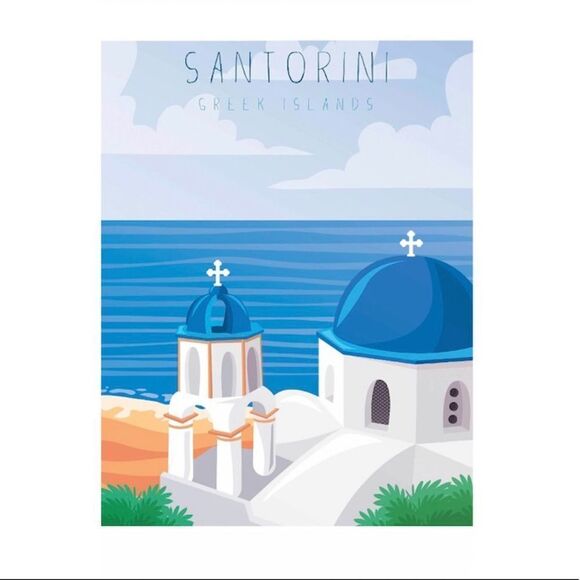 Santorini Greece 🇬🇷 8x10 Print - Picture 1 of 5